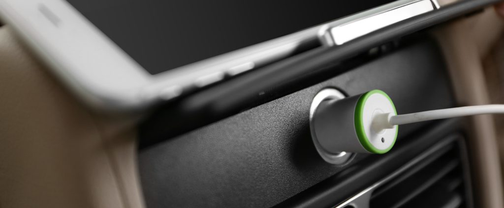 car charger accessory plugged in